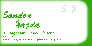 sandor hajda business card